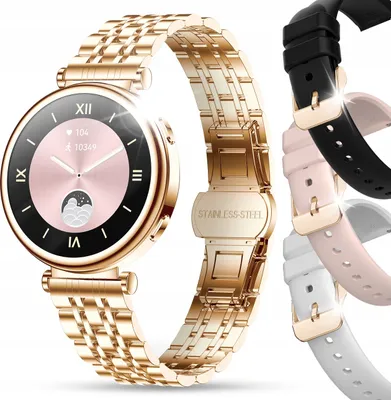 Zdjęcie produktu dla Smartwatch Damski Zegarek Menu Pl Rozmowy Smart Watch Dla Kobiety + 4 Paski