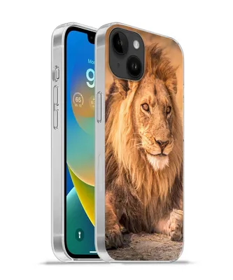 Produktbild von MuchoWow® Handyhülle Schutzhülle Hülle für Apple iPhone 14 Plus - Soft case Löwe - Nahaufnahme - Savanne Silikon Softcase Handy Hülle - Abbildung