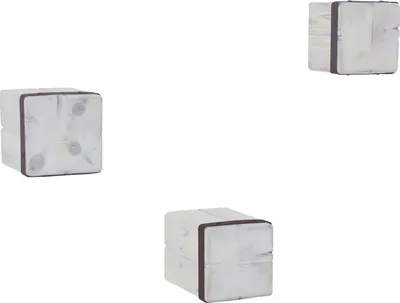 Produktbild von Wandregal 3er-Set aus Tannenholz in Antik weiß