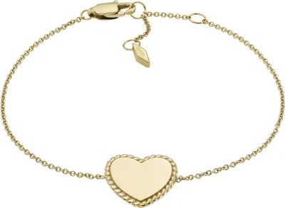 Produktbild von Fossil JF04361710 Armband Damen Drew Herz Edelstahl Goldfarben 19 cm