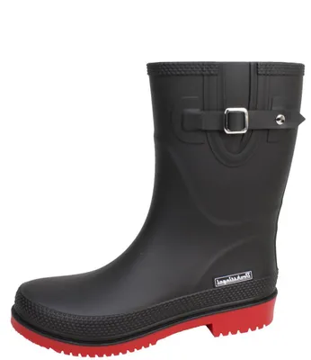 Produktbild von Bockstiegel Damen Gummistiefel Regenstiefel Lotte-K – Kurzstiefel Gummistiefel für Frauen mit Zierschnalle in Schwarz Größe 41