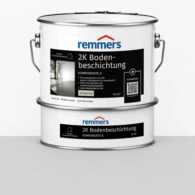 Produktbild von Remmers 2K Bodenbeschichtung lichtgrau 5 kg, Beton- und Bodenfarbe
