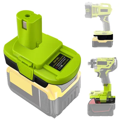 Adapter Dewalt/Milwaukee auf Ryobi 18V, USB 5V 2,1A