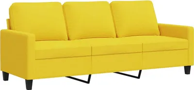 Produktbild von vidaXL 3-Sitzer-Sofa Hellgelb 180 cm Stoff