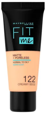 Produktbild von Maybelline Fit Me Matte & Poreless 122 Creamy Beige, Röhre, Flüssigkeit, Beige, Cream, Licht, Kühl