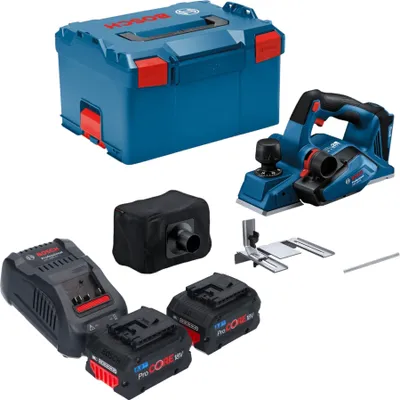 Produktbild von Bosch GHO 18V-26 Professional Akku Hobel 18 V 2,6 mm Brushless + 2x ProCORE Akku 8,0 Ah + Ladegerät + L-Boxx