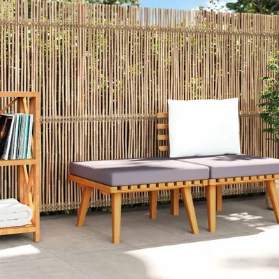 Obrázok produktu pre vidaXL Záhradná podnožka s odpočívadlom 60 × 60 × 29 cm Akáciový masív