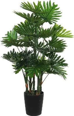 Produktbild von Mica Decorations Philodendron Kunstpflanze - H120 x Ø80 cm - Grün