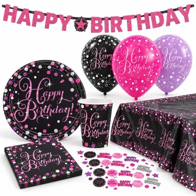 Immagine prodotto di Set per feste rosa "Sparkling Celebrations", 41 pezzi