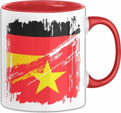 Produktbild von Vietnam Deutschland Flagge Halb Deutscher Halb Vietnamese Fußball Germany 2024 Europa Vietnam (Rot)