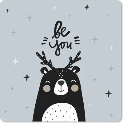 Produktbild von MuchoWow® Mauspad Mousepad Sei du - Sprichwörter - Zitate - Kinder - Baby - Jungen - Mädchen 20x20 cm - Mousepads - Maus Mat - Pad - Mausunterlage - Desk Mat - Bureauartikeln