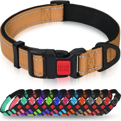 Produktbild von Hundehalsband Neopren Nylon Verstellbar Reflektierend L (40-60cm) Braun