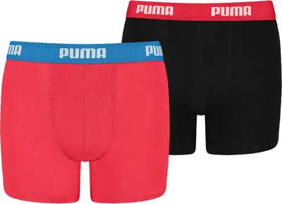 Obrázek produktu pro 2er Pack PUMA Basic Boxershorts Jungen red/black 170-176