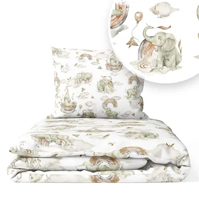 Produktbild von Kinderbettwäsche 90x120 Baumwolle Baby Bettwäsche Set 90x120 + 40x60 Kissenbezug Jungen & Mädchen Kleinkind Bettbezug