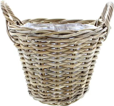 Produktbild von Pflanzkorb Rattan groß Ø 40x30cm – Blumentopf