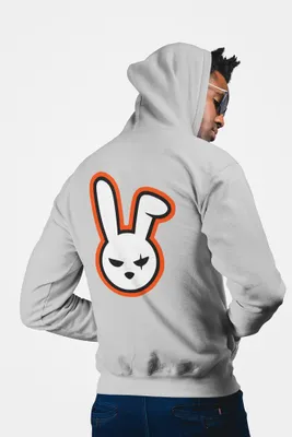 Produktbild von D&B Uni Hoodie ZIPEB00009 Bunny HellGrau-Größe M