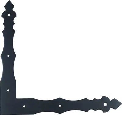 Immagine prodotto di Ferramenta decorativa per persiane 30 cm nera per persiane e recinzioni - al pezzo
