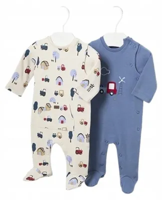 Produktbild von Mayoral Baby Strampler 2er-Pack Baumwolle Langarm Gr. 56
