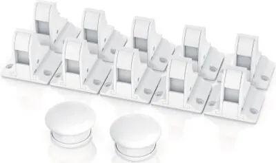 Produktbild von Bearware Babysicherung Schrankschloss - Schranksicherung Kindersicherung magnetisch - 10 Schlösser + 2 Magnet Schlüssel