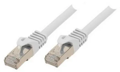 Zdjęcie produktu dla Kabel krosowy RJ45 z surowym kablem CAT 7 PIMF biały 50m