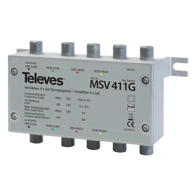 Obrázok produktu pre TELEVES Verstärker 4 x SAT ''MULTRIX'' 4 - 10dB MSV411G