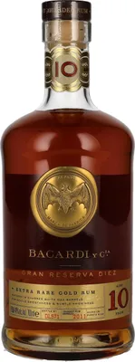 Produktbild von Bacardi Gran Reserva Diez 10 Extra Rare Gold Rum Puerto Rico | 40 % vol | 0,7 l