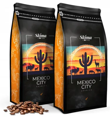 Produktbild von Kaffeebohnen 2 x 1 kg MEXICO CITY 100 % Arabica frisch geröstet für Vollautomaten