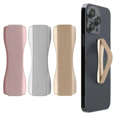 Produktbild von kwmobile Smartphone Fingerhalter 3 Set - Handy Halter Griff Halterung Einhandbedienung - 3x Handyhalter in Gold Silber Rosegold