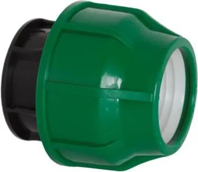 Produktbild von PP Rohr Verschraubung Grün PN10 Klemmfitting, Endkappe 20
