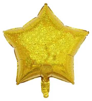 Produktbild von Folienballon Stern, Gold (glitzernd), ca. 45 cm