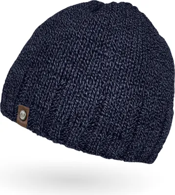 Produktbild von gefütterte Strickmütze für Herren, Mütze mit Fleece Futter, Winter-Mütze Neverless® navy-melange unisize