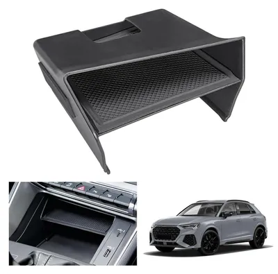 Immagine prodotto di Contenitore portaoggetti per console centrale, compatibile con Audi Q3 F3 dal 2019 al 2025, realizzato in plastica ABS
