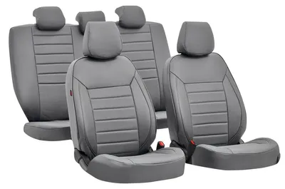 Immagine prodotto di Universelle graue Skeentex-Koordinierte Sitzbezug-Set mit 5 Kopfstützenbezügen