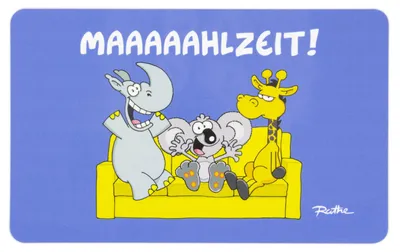 Produktbild von Ralph Ruthe Brettchen - Maaaaahlzeit! HNO-WG Frühstücksbrettchen Schneidebrettchen aus Resopal