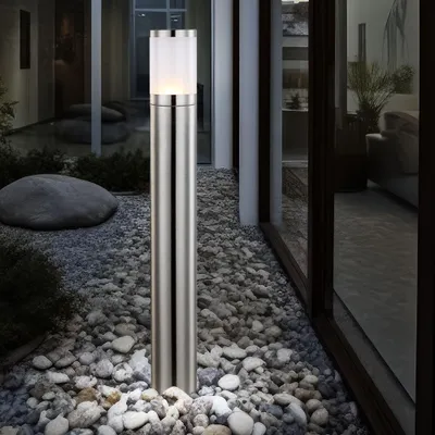 Produktbild von LED Stehlampe, Edelstahl silber, Kunststoff opal, H 80 cm