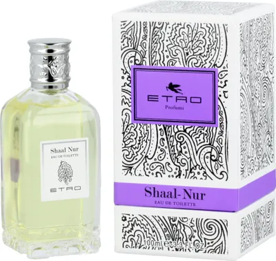 Obrázek produktu pro Etro Shaal Nur, Unisex, 100 ml, Bergamot, Grep, Citrón, Petitgrain, Karo Karounde, Pomerančový květ, Pepř, Růže, Jantar, Cedr, Incense, Pižmo, Opoponax, Pačuli, Vetiver, Sprej
