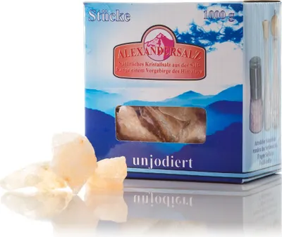 Produktbild von Alexandersalz Stücke natürliches Kristallsalz 1 Kg