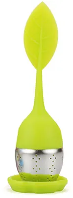 Silikon-Teefilter, grün, wiederverwendbar, für losen Tee