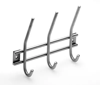 Produktbild von Hettich Garderobenleiste 3 Haken 22,0 x 16,5 x 5,5 cm Edelstahl