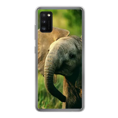 Produktbild von MuchoWow® Handyhülle Schutzhülle Hülle für Samsung Galaxy A41 Elefant - Grün - Tiere - Natur Silikon Softcase Handy Hülle - Mobiltelefon