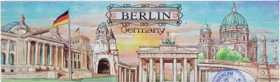 Produktbild von Magnet 17 x 5 cm Berlin Souvenir Sehenswürdigkeiten 02 Kühlschrankmagnet