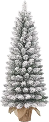 Produktbild von Black Box Trees Gerlos Schmaler Künstlicher Weihnachtsbaum in Jute - H90 x Ø41 cm - Grün Frosted