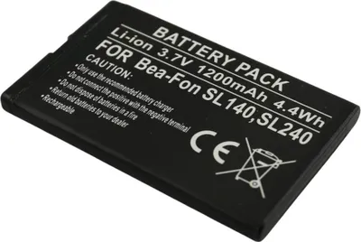 Obrázek produktu pro Avizar, náhradní baterie Li-Ion 3,7 V 1200 mAh pro Bea-Fon SL140/SL240 - vysoce kvalitní, černá
