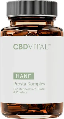 Produktbild von CBD VITAL - Prosta Komplex | 60 Kapseln | Kürbiskernextrakt mit Sägepalme & Brennnessel