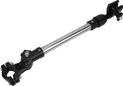 Image de Naroote Porte-parapluie pour poussette, ABS -plastique + acier inoxydable Porte-parapluie réglable pare-soleil Support 360 ? degrés mouvement de haut en bas pour vélo, véhicules électriques, poussettes