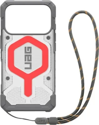 Zdjęcie produktu dla Urban Armor Gear Pathfinder, Pokrowiec, Apple, iPhone 17 Pro, 16 cm (6.3"), Szary, Czerwony, Przezroczysty