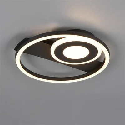 Produktbild von Reality LED-Deckenleuchte Horus 32x30,5 cm schwarz matt warmweiß