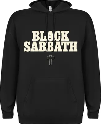 Produktbild von Offizieller Black Sabbath Logo Kapuzenpullover aus 50% Baumwolle und 50% Polyester
