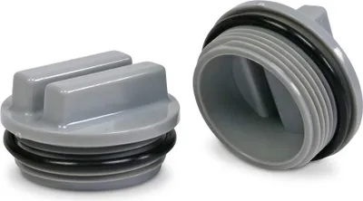 Produktbild von 2 Stk. Winterstopfen grau mit O-Ring 1 1/2 Zoll Außengewinde