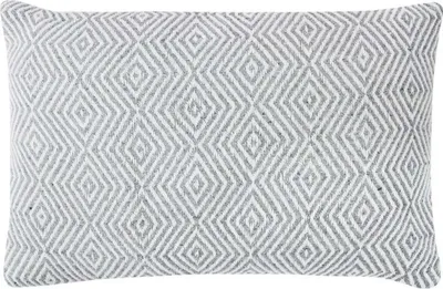 Immagine prodotto di Cuscino etnico a motivo ikat bianco e grigio 60x40
